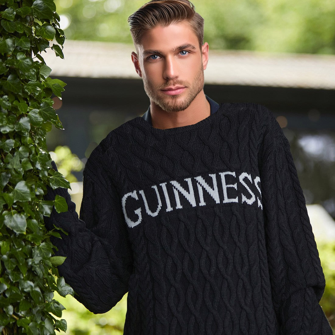 Guinness “Aran Knit” Jumper in Black