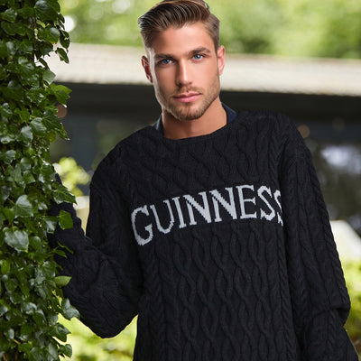 Guinness “Aran Knit” Jumper in Black