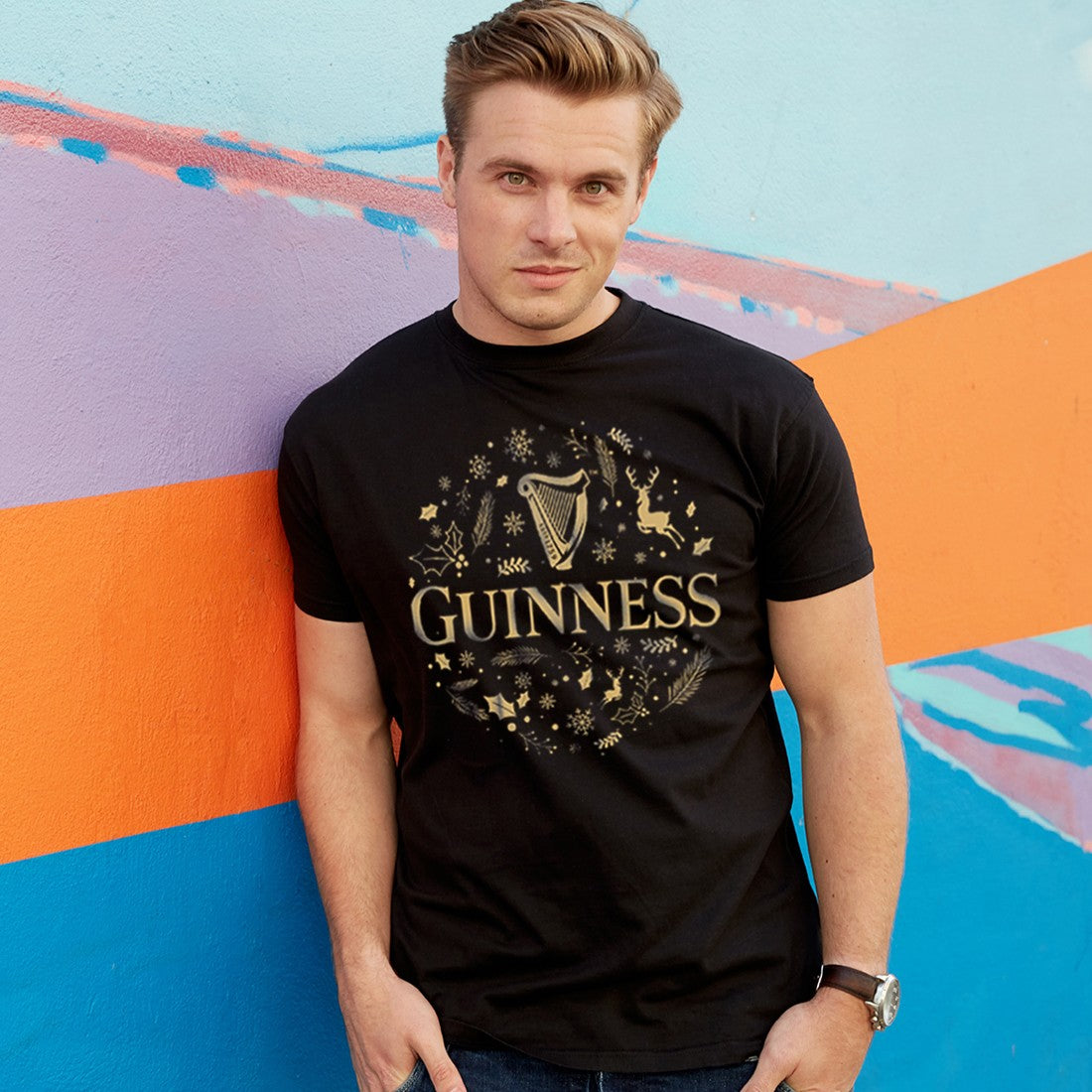 Guinness Black Christmas Men's T-shirt