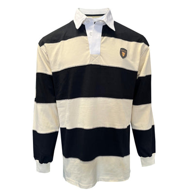 Guinness Black & Cream Long Sleeve Rugby Shirt for Men