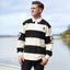 Guinness Black & Cream Long Sleeve Rugby Shirt for Men