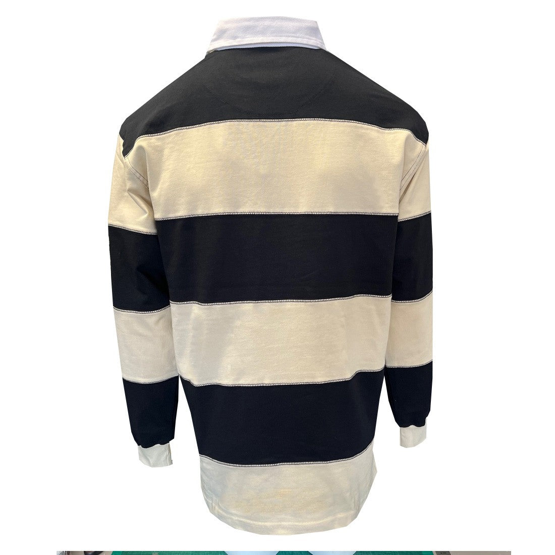 Guinness Black & Cream Long Sleeve Rugby Shirt for Men
