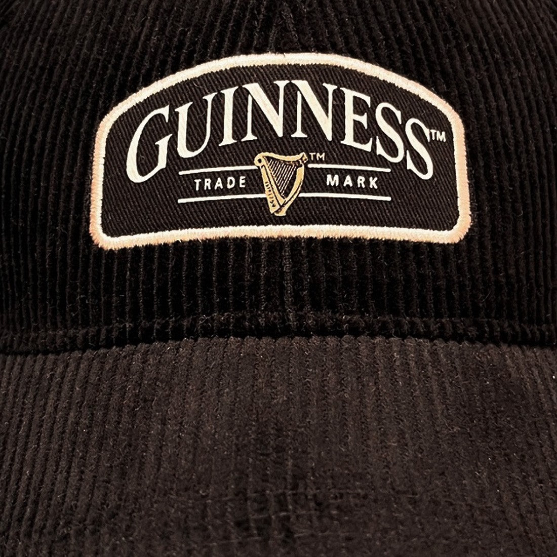 Guinness Black Trademark Cord Baseball Cap