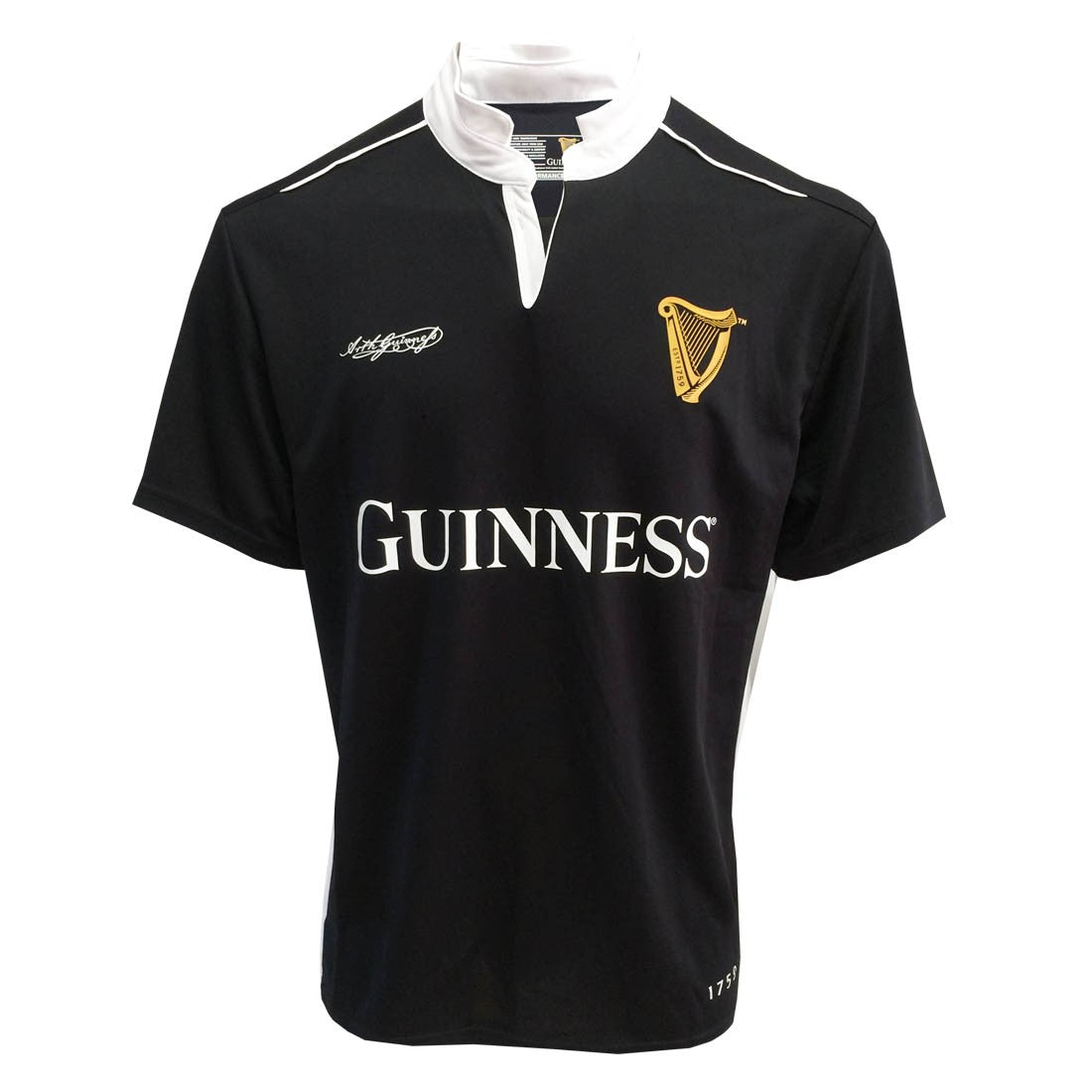 Guinness Black & White Sustainable Performance Rugby Shirt for Men