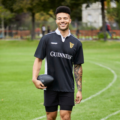 Guinness Black & White Sustainable Performance Rugby Shirt for Men