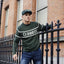 Guinness Bottle Green Crew Neck Cream Stripe Jumper