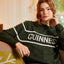 Guinness Bottle Green Crew Neck Cream Stripe Jumper