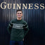 Guinness Bottle Green Crew Neck Cream Stripe Jumper