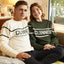 Guinness Bottle Green Crew Neck Cream Stripe Jumper