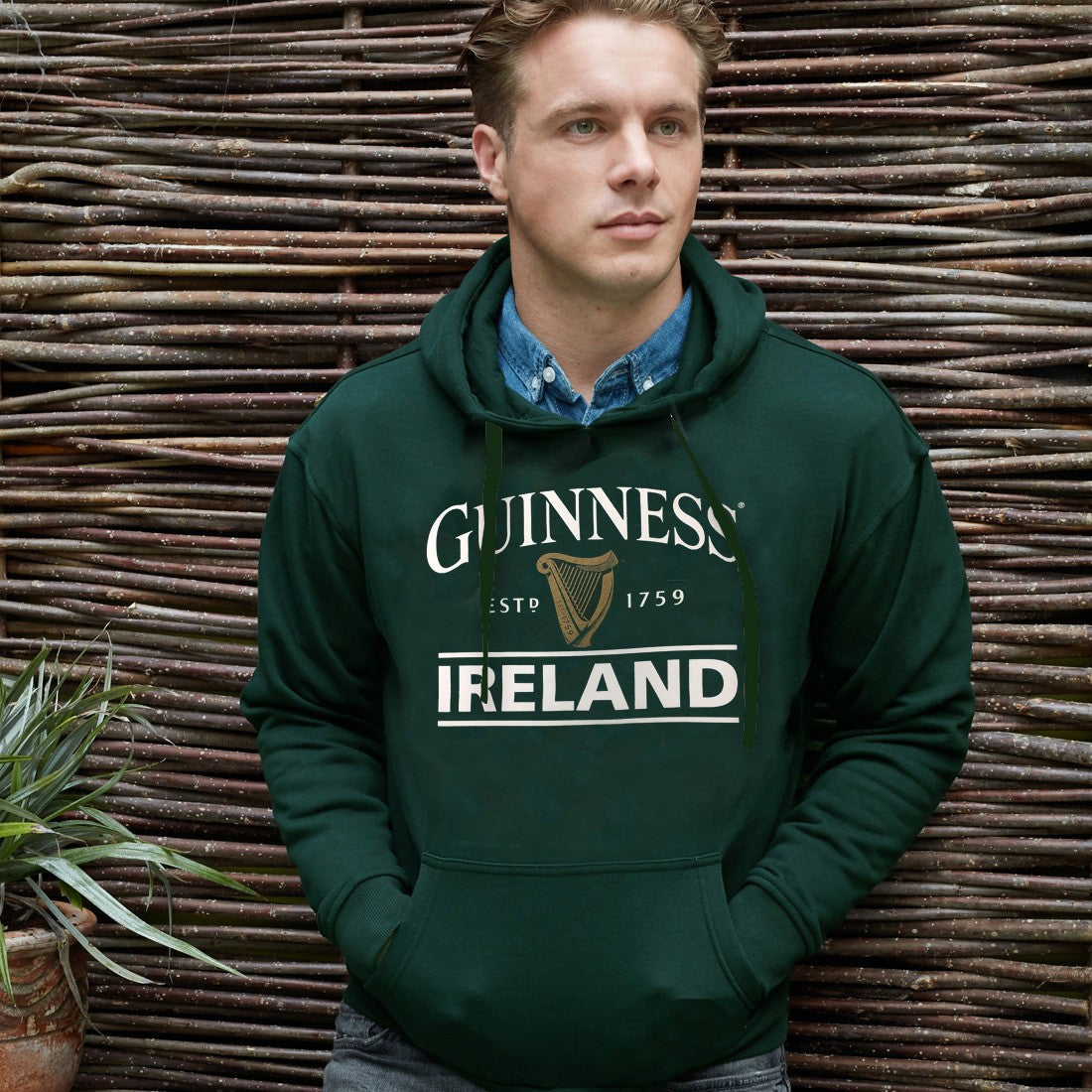 Guinness Bottle Green Harp Unisex Hoodie