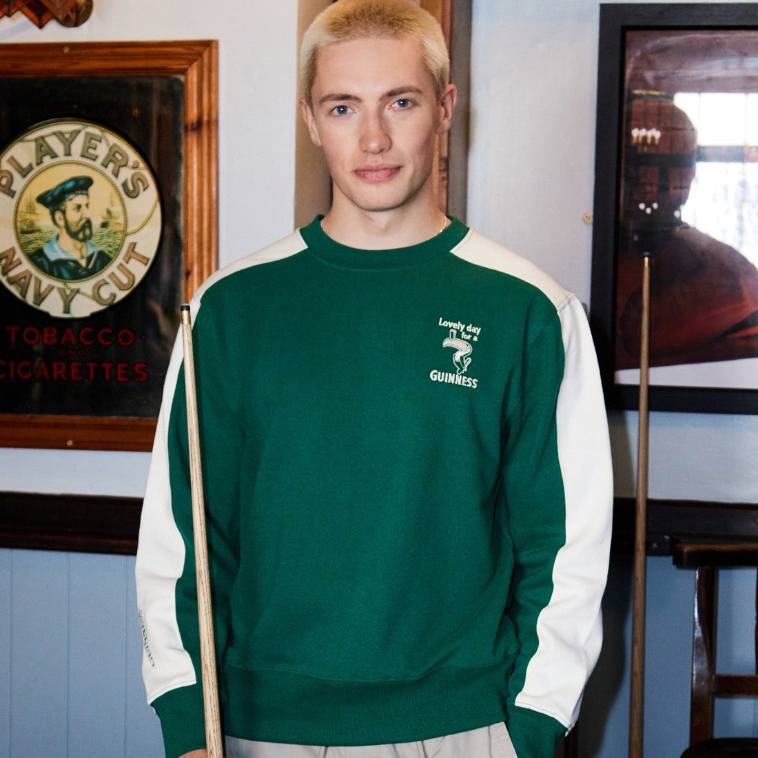 Guinness Bottle Label Sweatshirt in Green