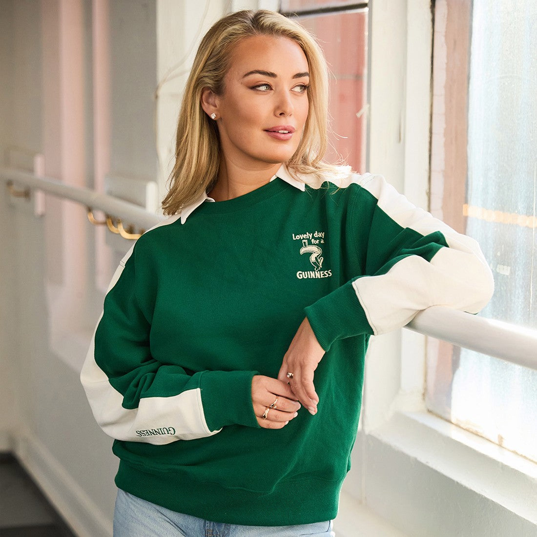 Guinness Bottle Label Sweatshirt in Green
