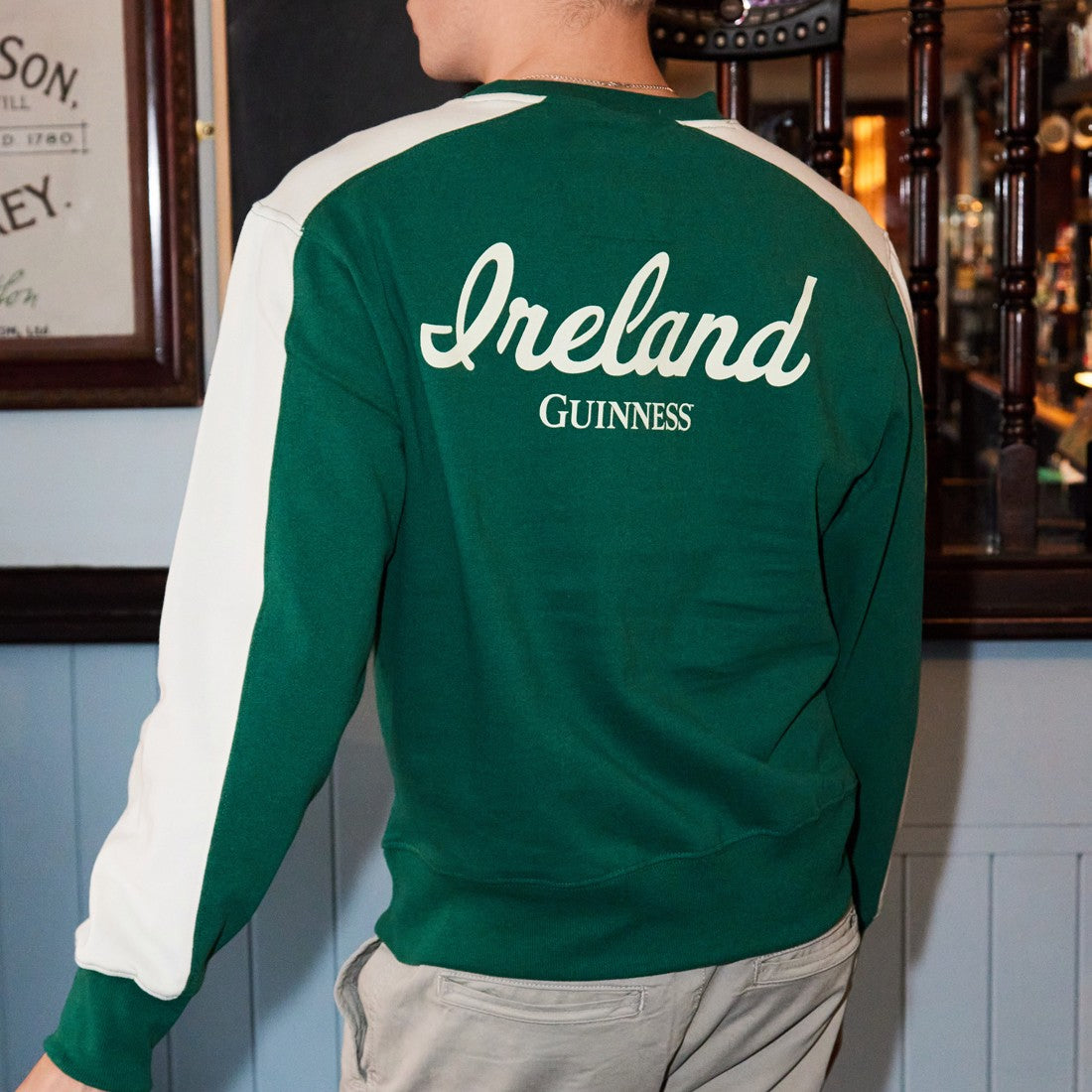 Guinness Bottle Label Sweatshirt in Green