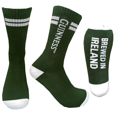 Guinness ‘Brewed in Ireland’ Sports Socks in Bottle Green & White