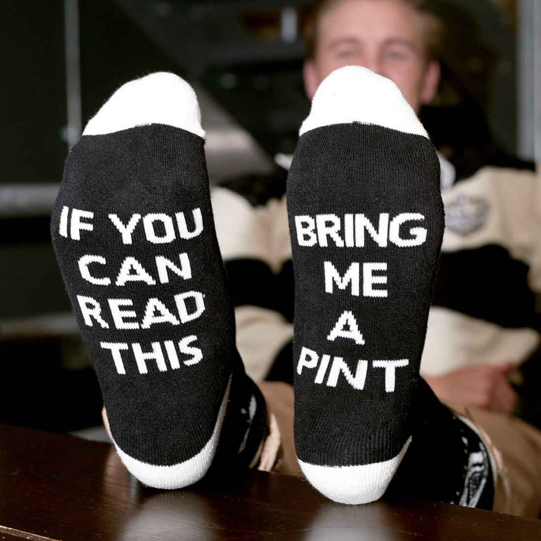 Guinness ‘Bring Me a Pint’ Socks in Black & Cream