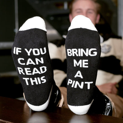 Guinness ‘Bring Me a Pint’ Socks in Black & Cream
