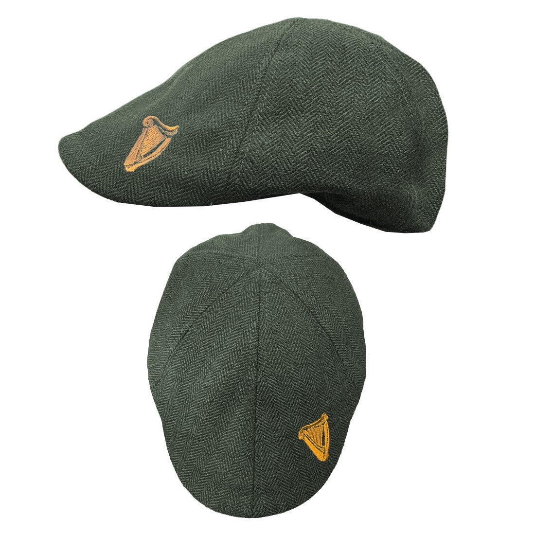 Guinness Brown Harp Structured Flat Cap