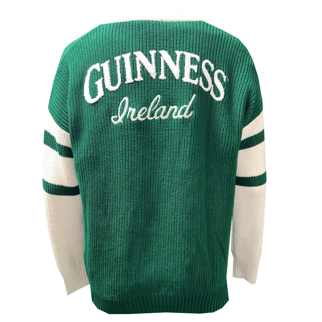 Guinness Cardigan in Cream & Spring Green