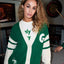 Guinness Cardigan in Cream & Spring Green