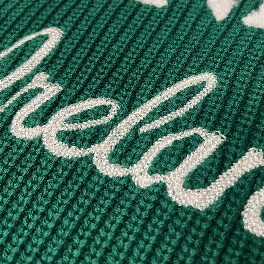 Guinness Cardigan in Cream & Spring Green