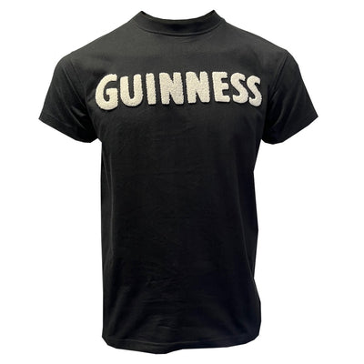 Guinness Chenille Logo T-shirt in Black & Cream