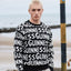 Guinness Chunky Letters Knit Jumper in Black & Cream