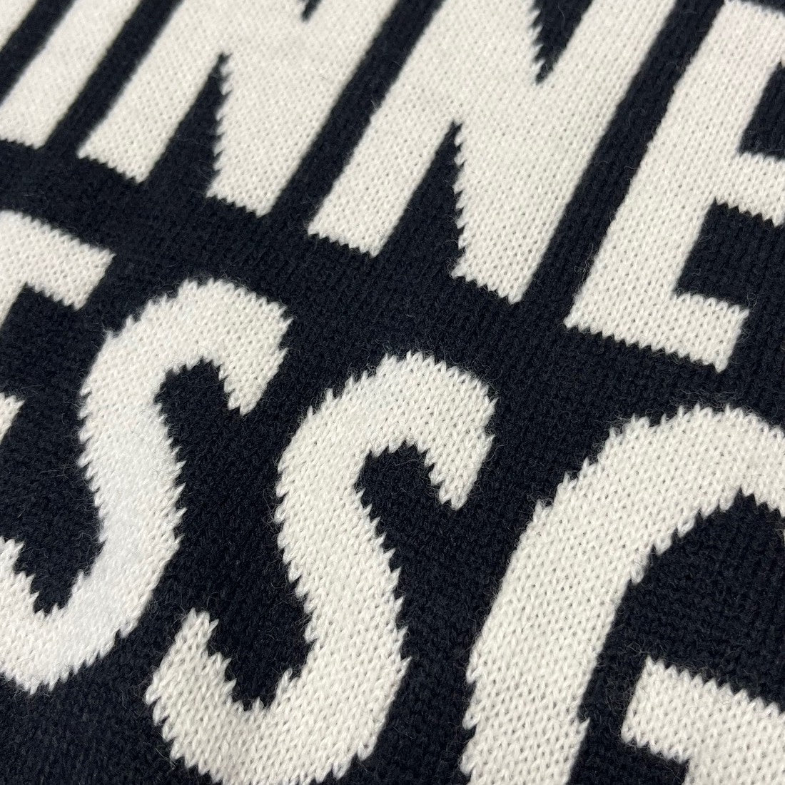 Guinness Chunky Letters Knit Jumper in Black & Cream