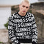 Guinness Chunky Letters Knit Jumper in Black & Cream