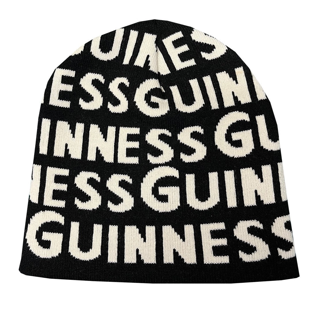 Guinness ‘Chunky Wordmark’ Knit Hat in Black & Cream