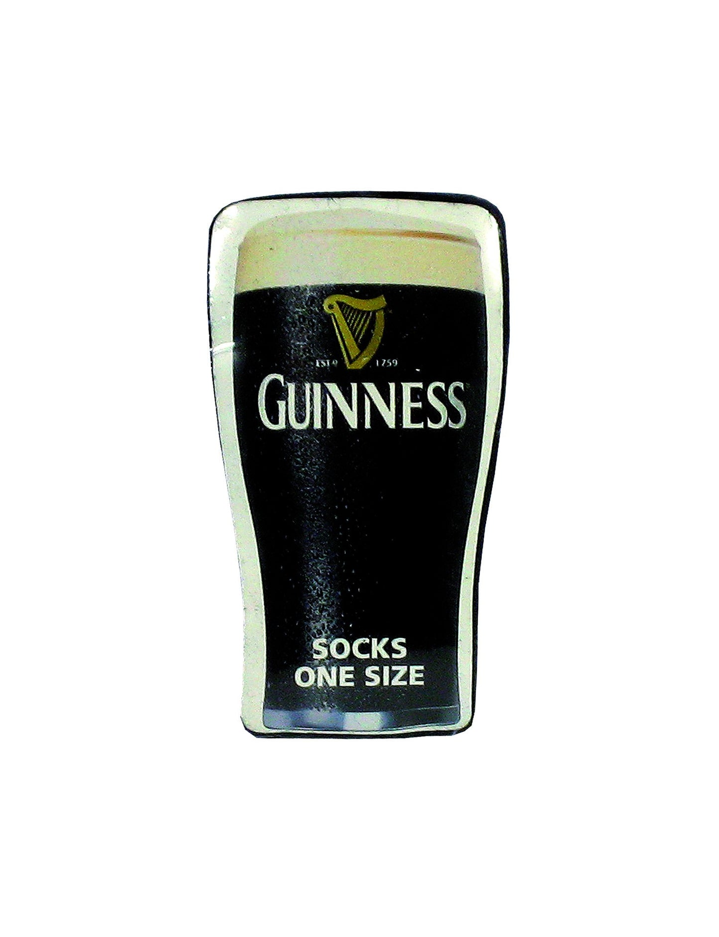 Guinness Compressed Pint Socks in Black & Cream