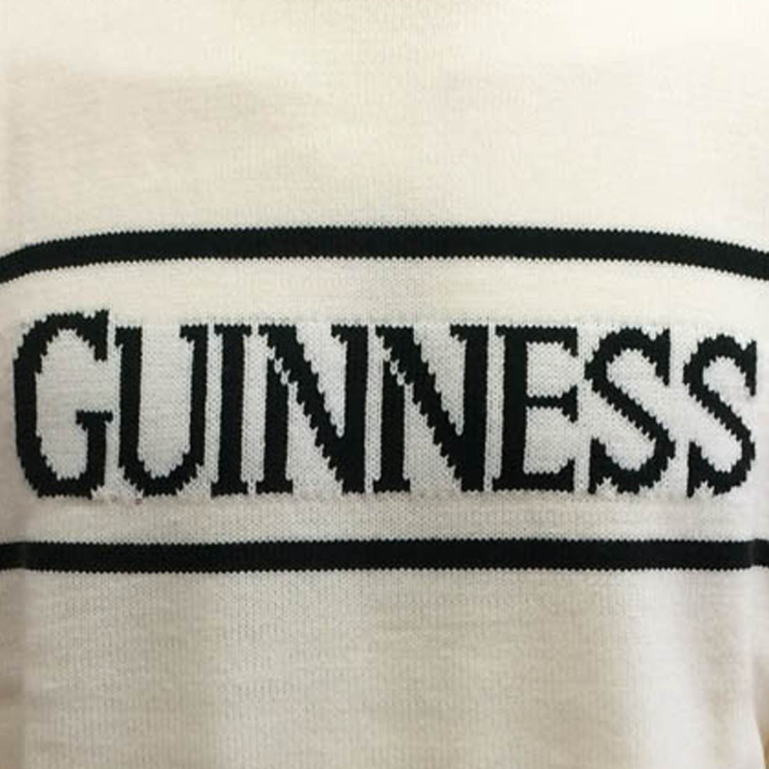 Guinness Cream Crew Neck Bottle Green Stripe Jumper