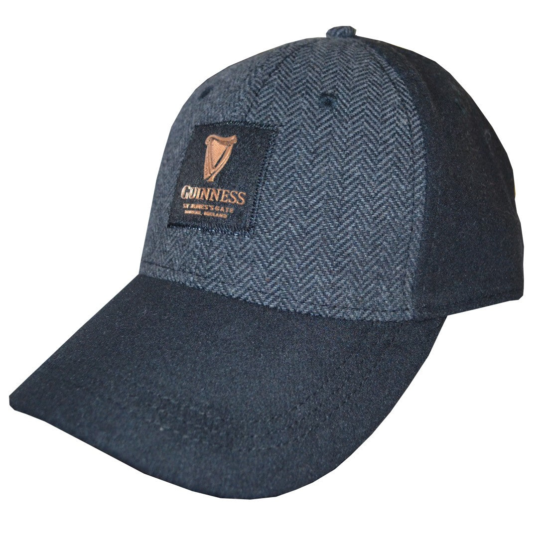 Guinness Embossed Tweed Baseball Cap in Black