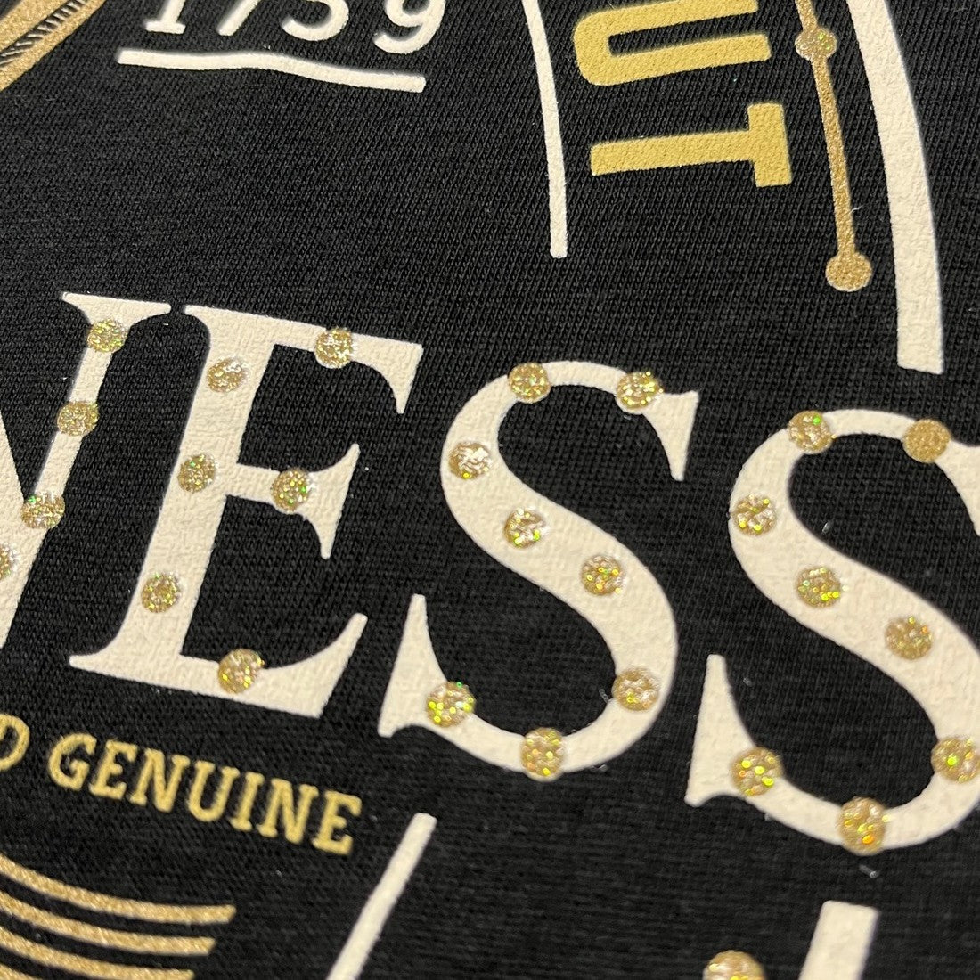 Guinness ‘Extra Stout Label’ Soft Scoop Ladies T-Shirt in Black