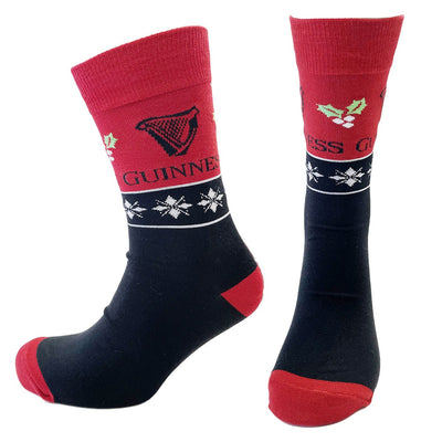 Guinness Festive Holly Socks in Red