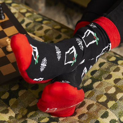 Guinness Festive Pints Xmas Socks in Black & Red