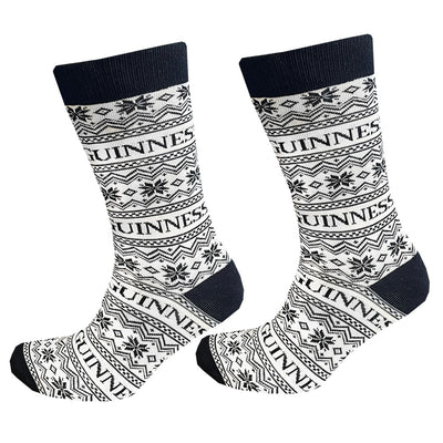 Guinness Festive Socks in Cream & Black
