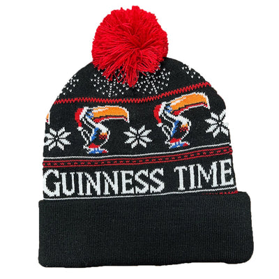 Guinness Festive Toucan Knit Hat in Black