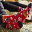 Guinness Festive Toucan Snowflake Socks in Red & Black
