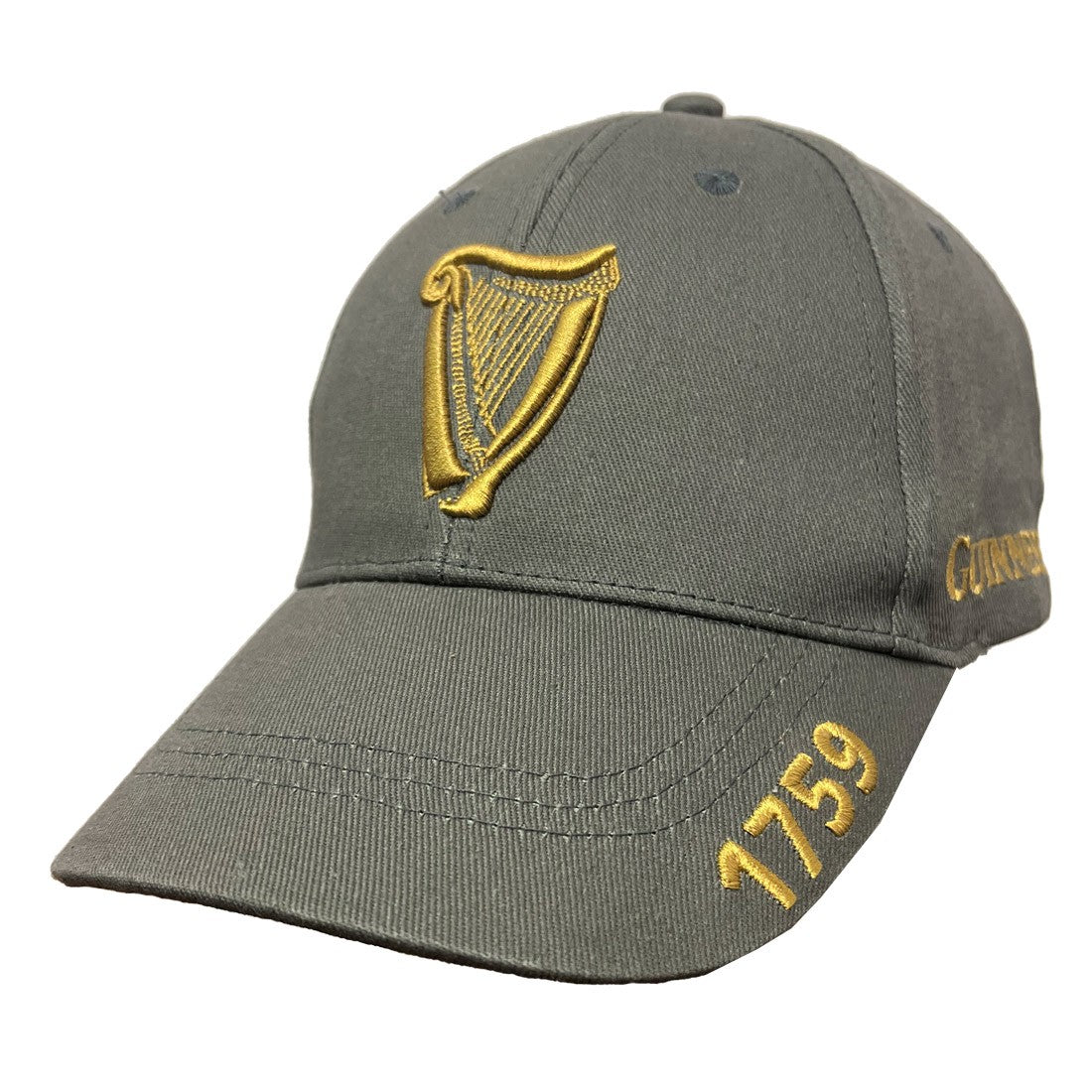 Guinness Harp Baseball Cap in Charcoal & Gold