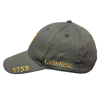 Guinness Harp Baseball Cap in Charcoal & Gold