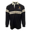 Guinness Harp Stripe Long Sleeve Rugby Shirt - Black & Cream