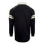 Guinness Harp Stripe Long Sleeve Rugby Shirt - Black & Cream