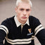 Guinness Harp Stripe Long Sleeve Rugby Shirt - Black & Cream