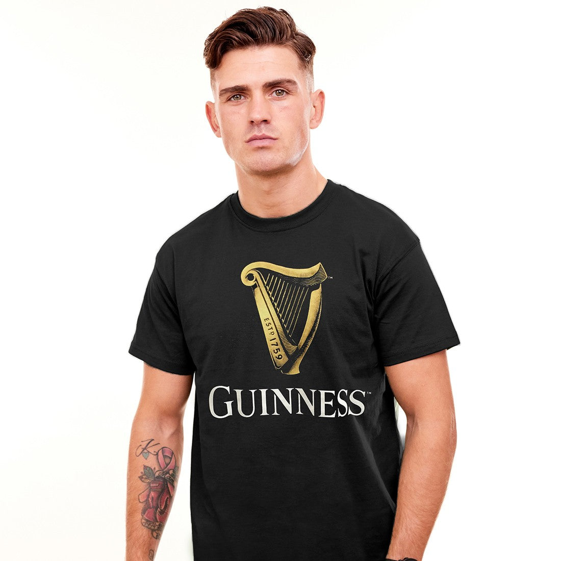Guinness Harp T-Shirt in Black