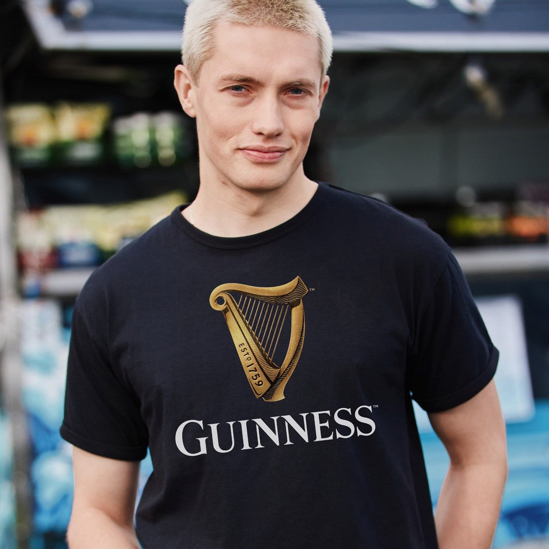 Guinness Harp T-Shirt in Black