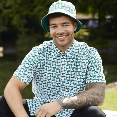 Guinness Harp & Toucan Sun Hat in Spring Green & Cream