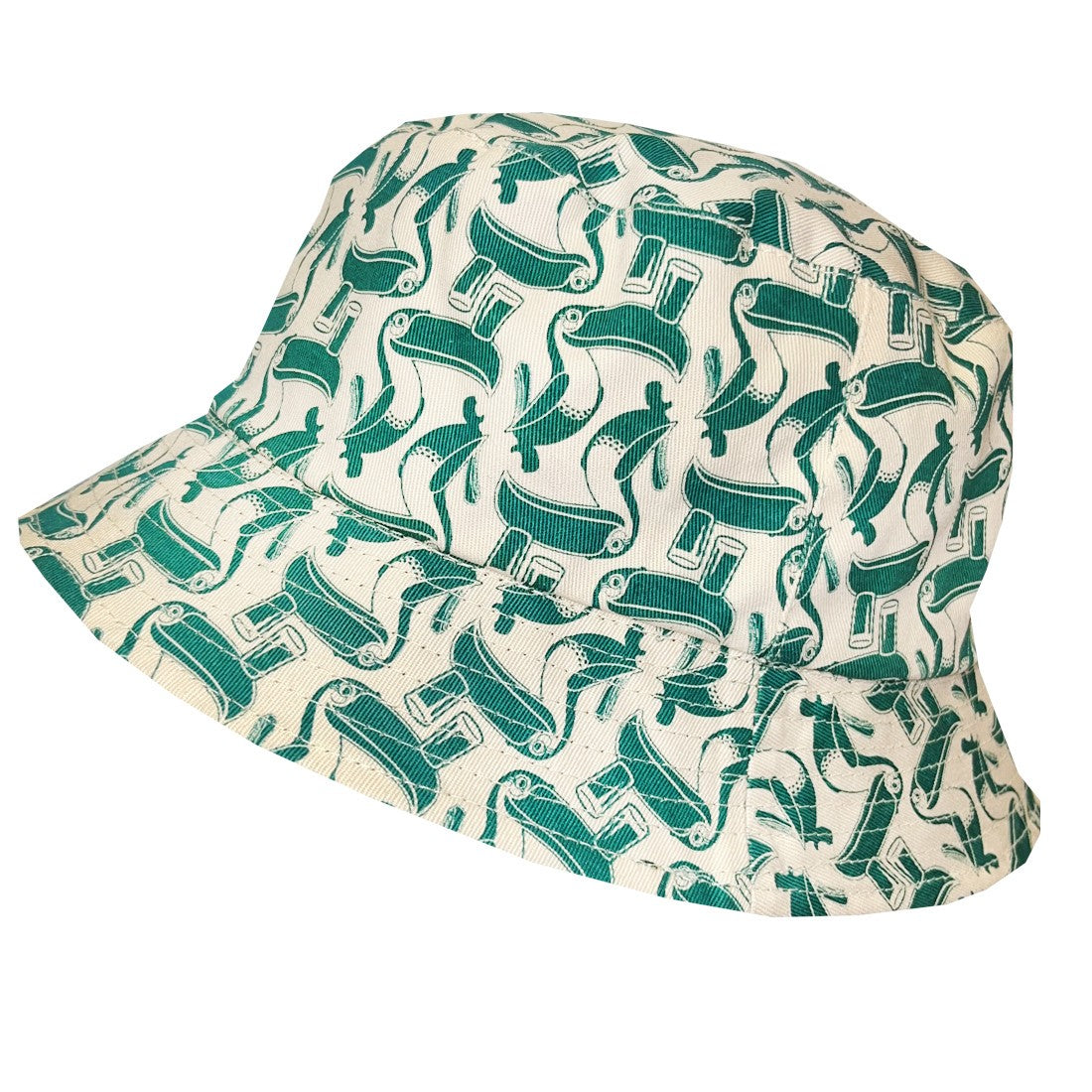 Guinness Harp & Toucan Sun Hat in Spring Green & Cream