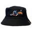 Guinness ‘Hawaiian Toucan’ Reversible Bucket Hat in Black & Cream Tropical Print