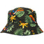 Guinness ‘Hawaiian Toucan’ Reversible Bucket Hat in Black & Tropical Print