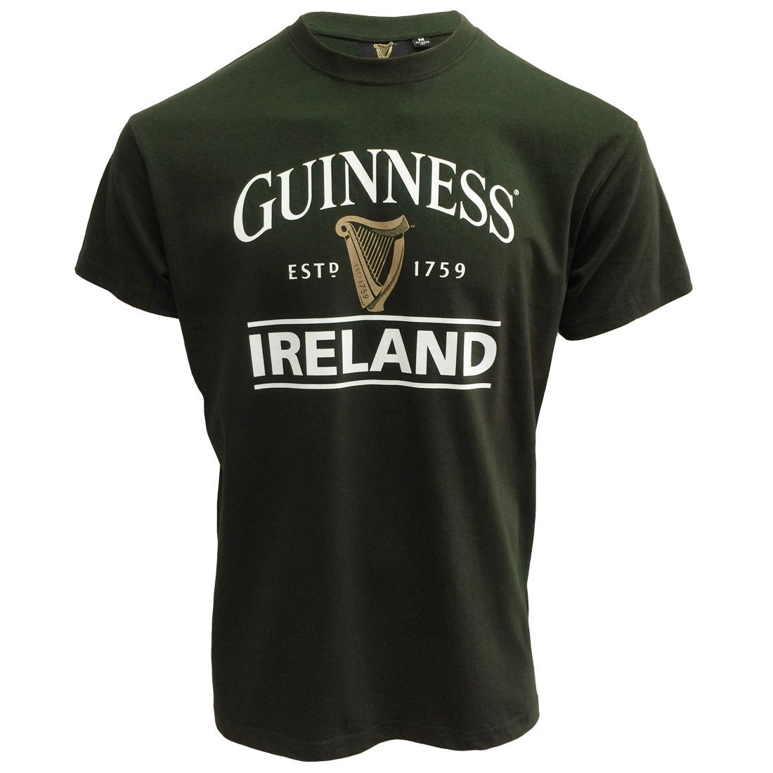 Guinness Ireland Harp Hanging T-Shirt in Bottle Green
